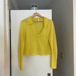 Lightweight collard sweater